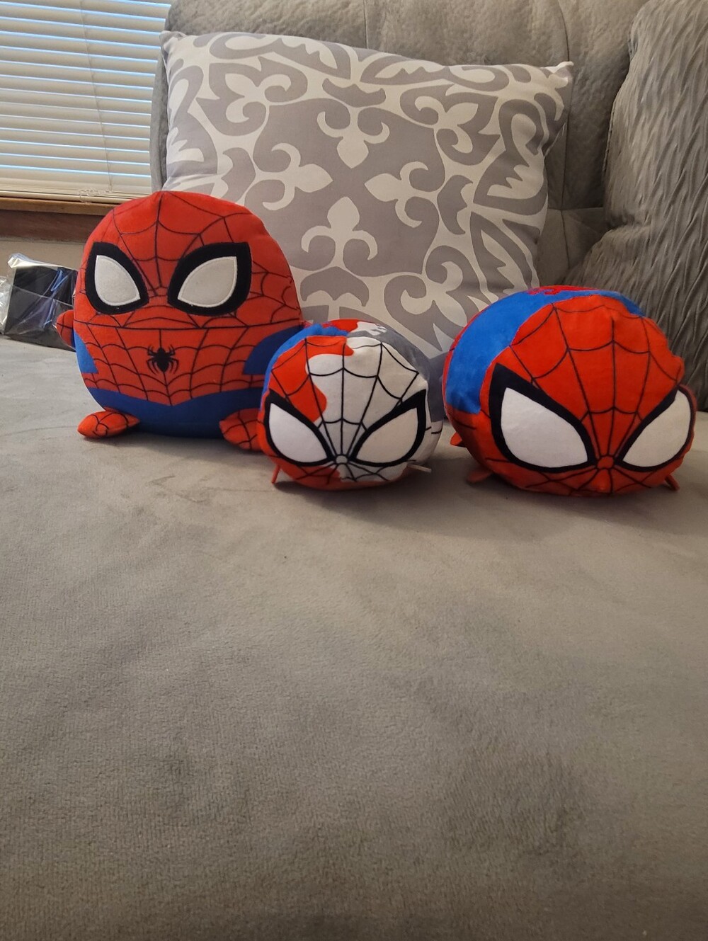 Spiderman Plush Toy Trio in Red, Blue, White